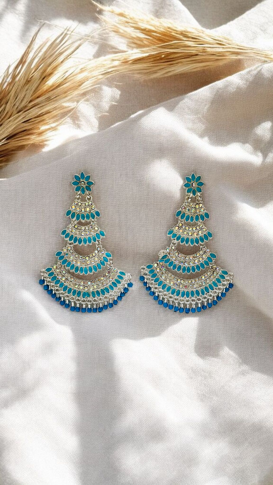 Azure Cascade Dangle Earrings