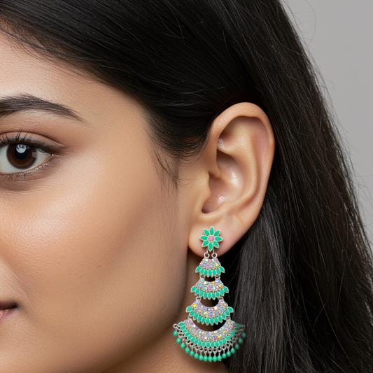 Azure Cascade Dangle Earrings